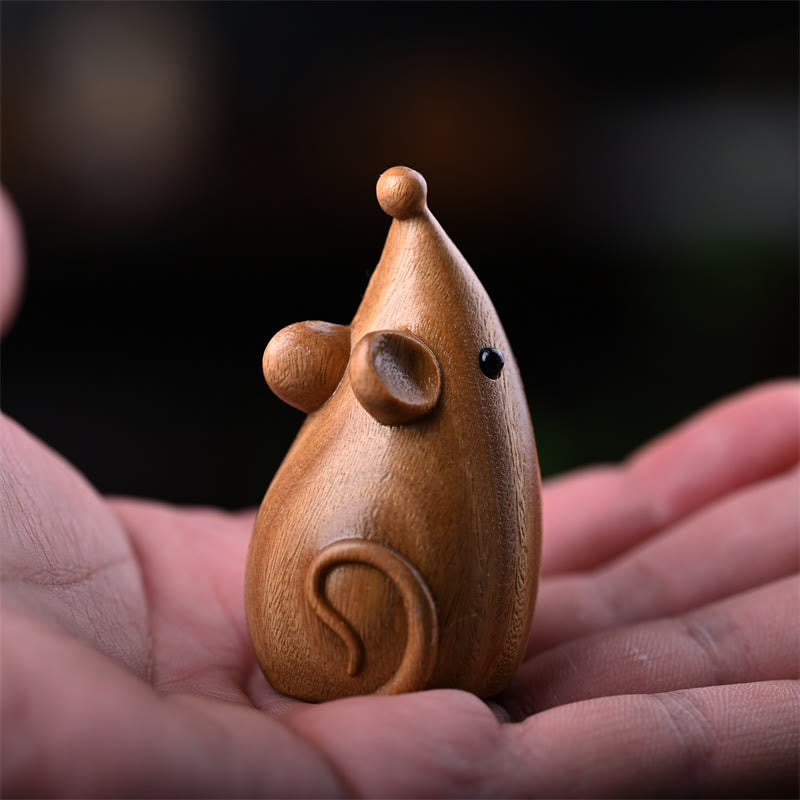 Buddha Stones, Gato Pequeño, Ratón, Sándalo Verde, Palosanto Rojo Africano, Paz, Decoración del Hogar - image 17