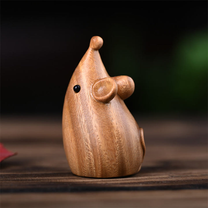 Buddha Stones, Gato Pequeño, Ratón, Sándalo Verde, Palosanto Rojo Africano, Paz, Decoración del Hogar - image 15