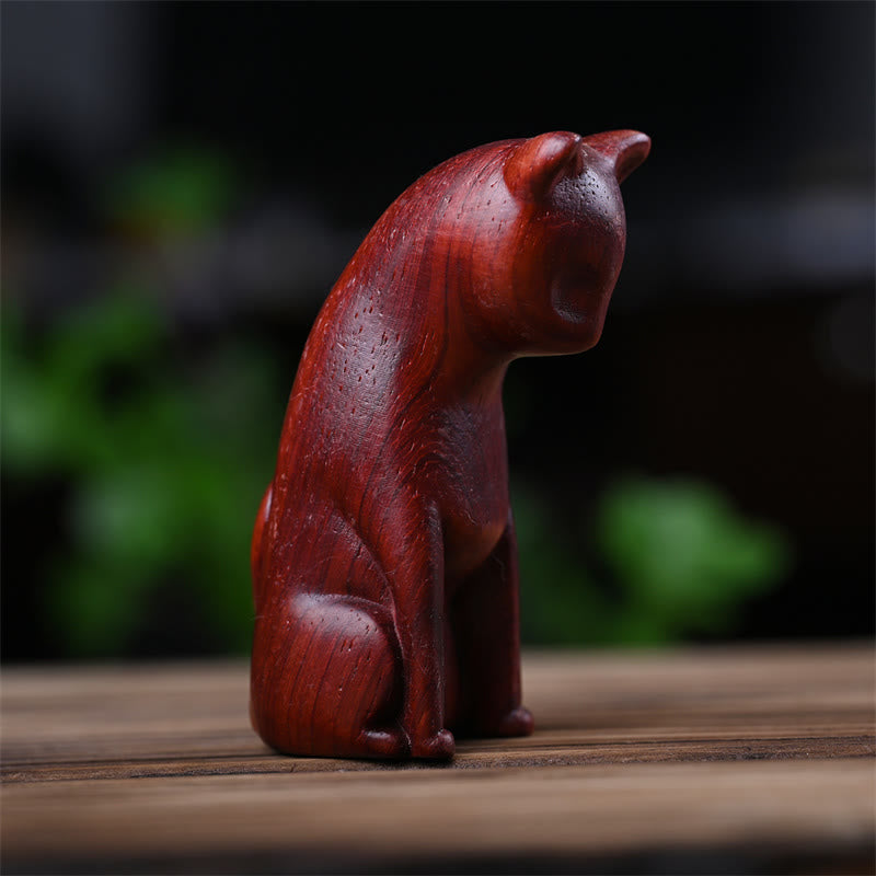 Buddha Stones, Gato Pequeño, Ratón, Sándalo Verde, Palosanto Rojo Africano, Paz, Decoración del Hogar - image 25