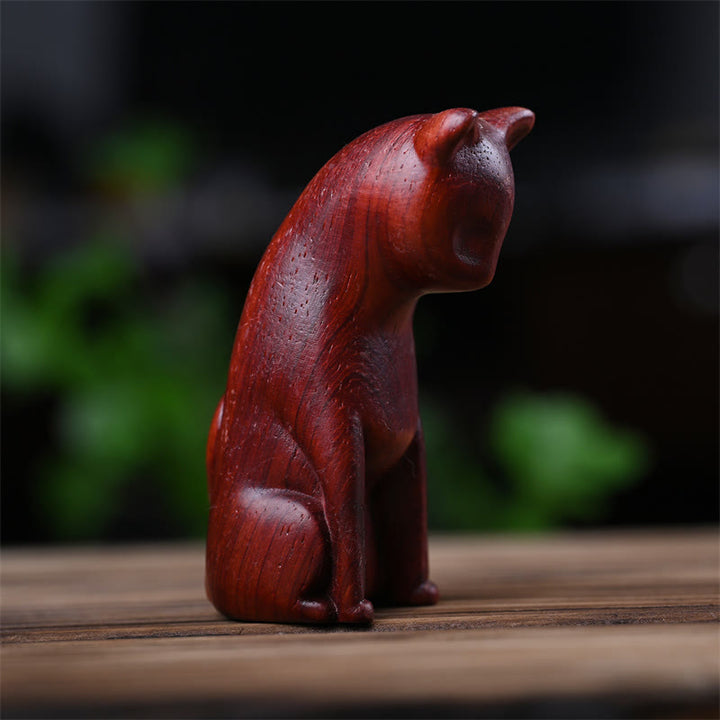Buddha Stones, Gato Pequeño, Ratón, Sándalo Verde, Palosanto Rojo Africano, Paz, Decoración del Hogar - image 25