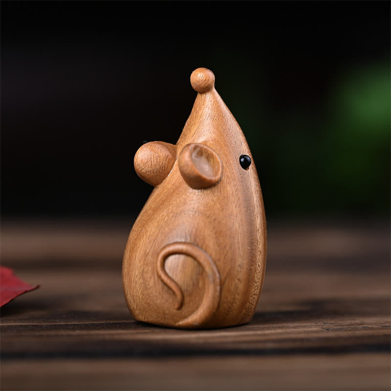 Buddha Stones, Gato Pequeño, Ratón, Sándalo Verde, Palosanto Rojo Africano, Paz, Decoración del Hogar - image 21