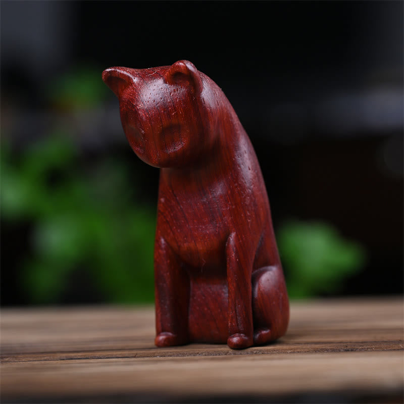 Buddha Stones, Gato Pequeño, Ratón, Sándalo Verde, Palosanto Rojo Africano, Paz, Decoración del Hogar - image 26