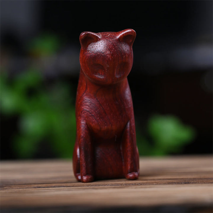 Buddha Stones, Gato Pequeño, Ratón, Sándalo Verde, Palosanto Rojo Africano, Paz, Decoración del Hogar - image 27
