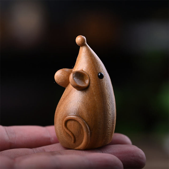 Buddha Stones, Gato Pequeño, Ratón, Sándalo Verde, Palosanto Rojo Africano, Paz, Decoración del Hogar - image 18