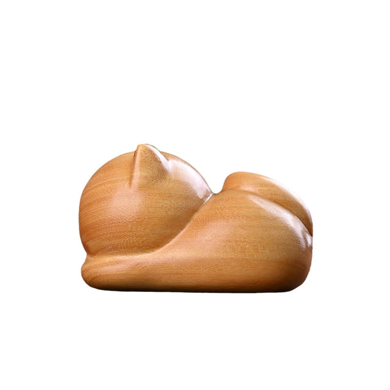 Buddha Stones, pequeño, lindo, gato durmiendo seguro, sándalo, curación, decoración del hogar - image 17