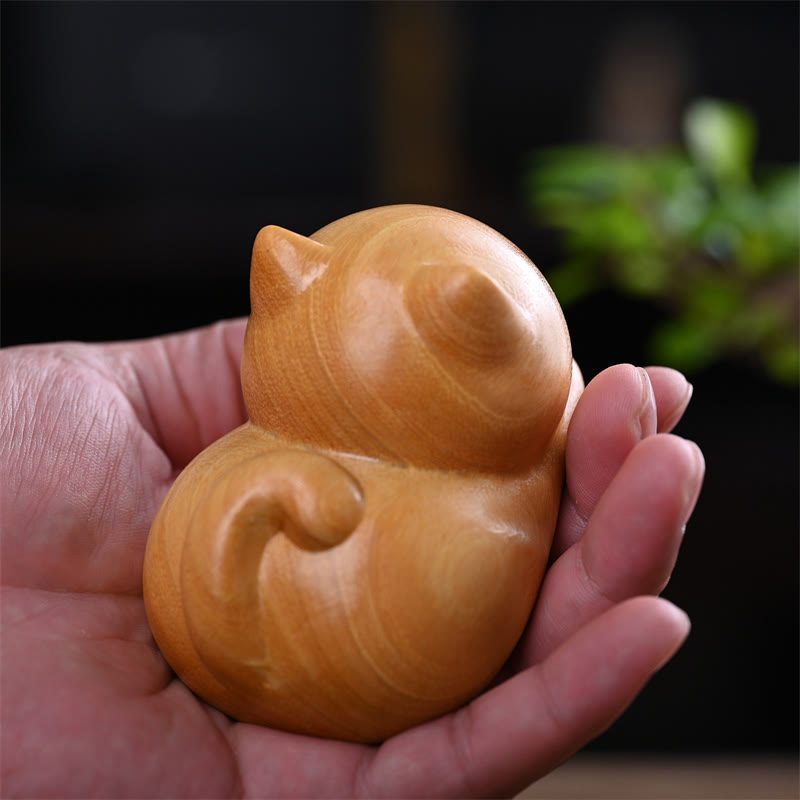 Buddha Stones, pequeño, lindo, gato durmiendo seguro, sándalo, curación, decoración del hogar - image 16