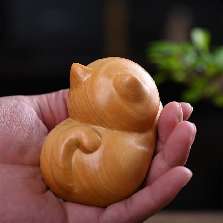 Buddha Stones, pequeño, lindo, gato durmiendo seguro, sándalo, curación, decoración del hogar - image 16