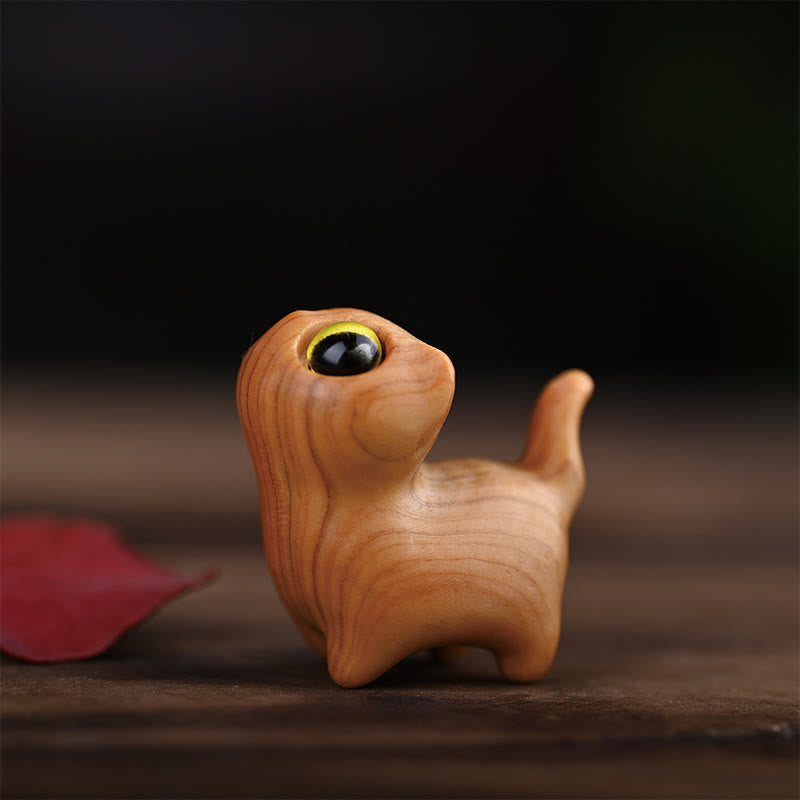 Buddha Stones, sándalo verde, madera de ébano, sándalo, hoja pequeña, sándalo rojo, mini gato de la suerte, decoración de paz - Thuja Sutchuenensis Ojos Amarillos 3*3*2.0cm - image 17