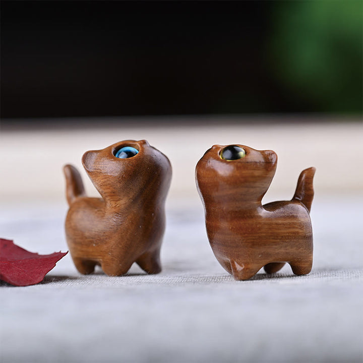 Buddha Stones, sándalo verde, madera de ébano, sándalo, hoja pequeña, sándalo rojo, mini gato de la suerte, decoración de paz - image 31