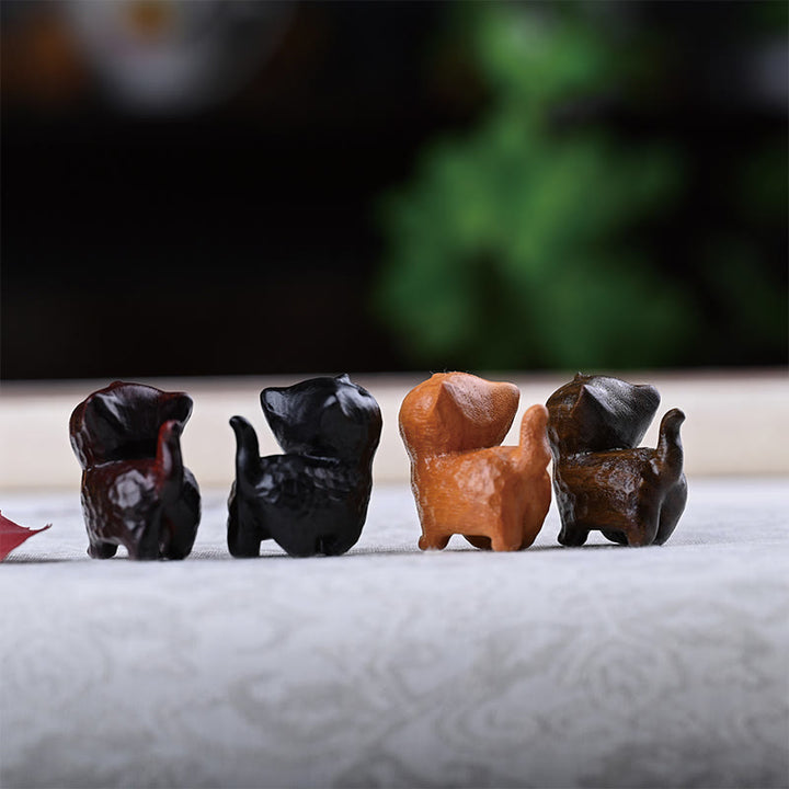 Buddha Stones, sándalo verde, madera de ébano, sándalo, hoja pequeña, sándalo rojo, mini gato de la suerte, decoración de paz