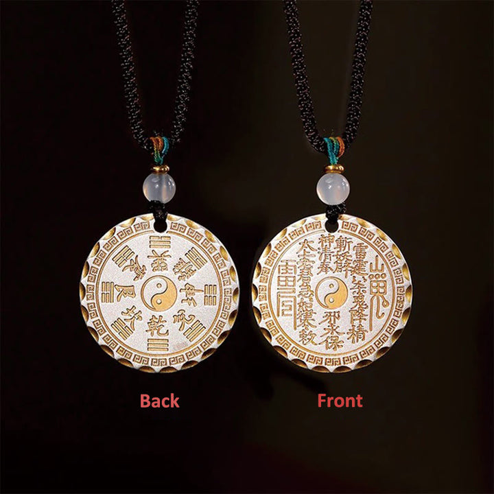 Colgante de collar de armonía de cobre con diseño Yin Yang Bagua , Buddha Stones, montaña, fantasmas, gastar dinero - image 8