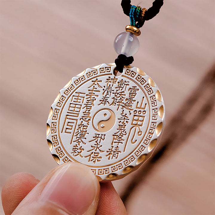 Colgante de collar de armonía de cobre con diseño Yin Yang Bagua , Buddha Stones, montaña, fantasmas, gastar dinero - image 4
