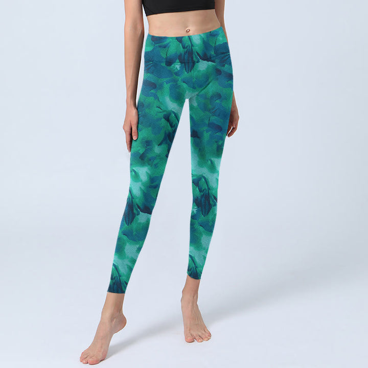 Leggings de yoga para mujer con estampado floral de Buddha Stones - image 6