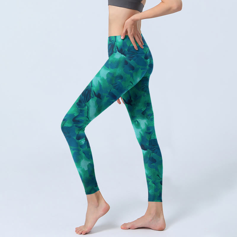 Leggings de yoga para mujer con estampado floral de Buddha Stones - image 2