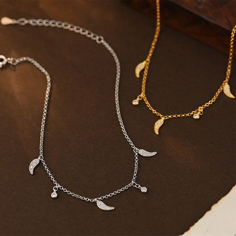Tobillera de protección con dije de pimiento pequeño y circonitas de plata de ley 925 con Buddha Stones - image 12