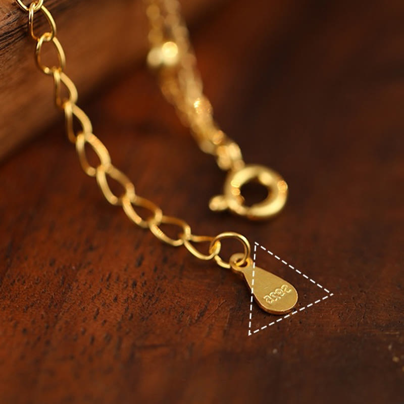 Tobillera de protección con dije de pimiento pequeño y circonitas de plata de ley 925 con Buddha Stones - image 7