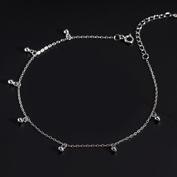 Tobillera con dije de bendición de cuentas pequeñas de plata de ley 925 con Buddha Stones - image 8