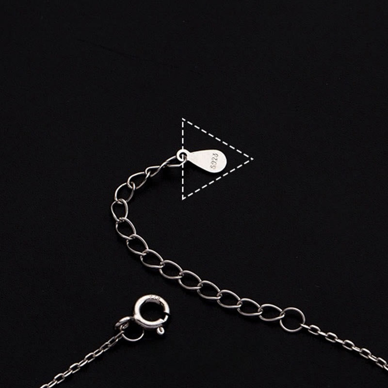 Tobillera con dije de bendición de cuentas pequeñas de plata de ley 925 con Buddha Stones - image 9