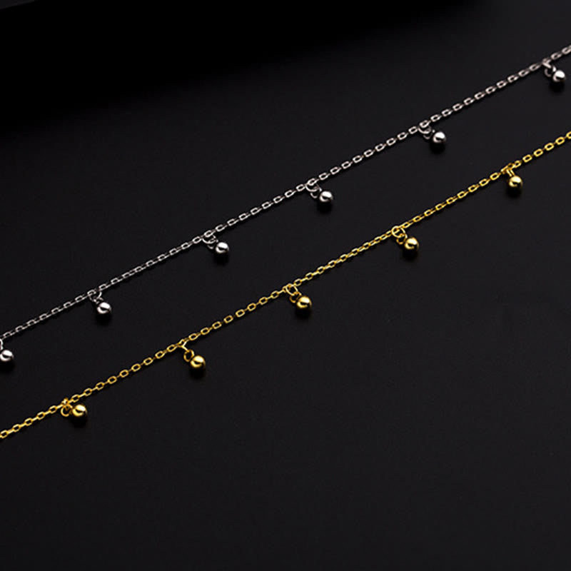 Tobillera con dije de bendición de cuentas pequeñas de plata de ley 925 con Buddha Stones - image 11