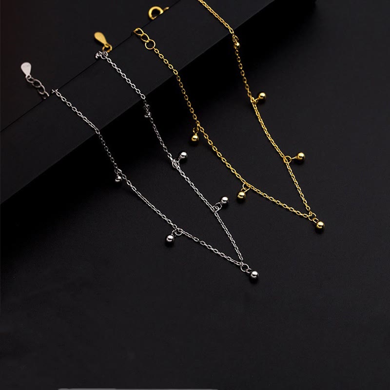 Tobillera con dije de bendición de cuentas pequeñas de plata de ley 925 con Buddha Stones - image 10