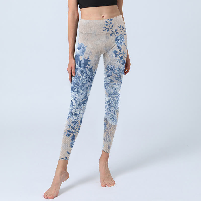 Leggings de yoga para mujer con estampado de margaritas y rosas de Buddha Stones - image 6