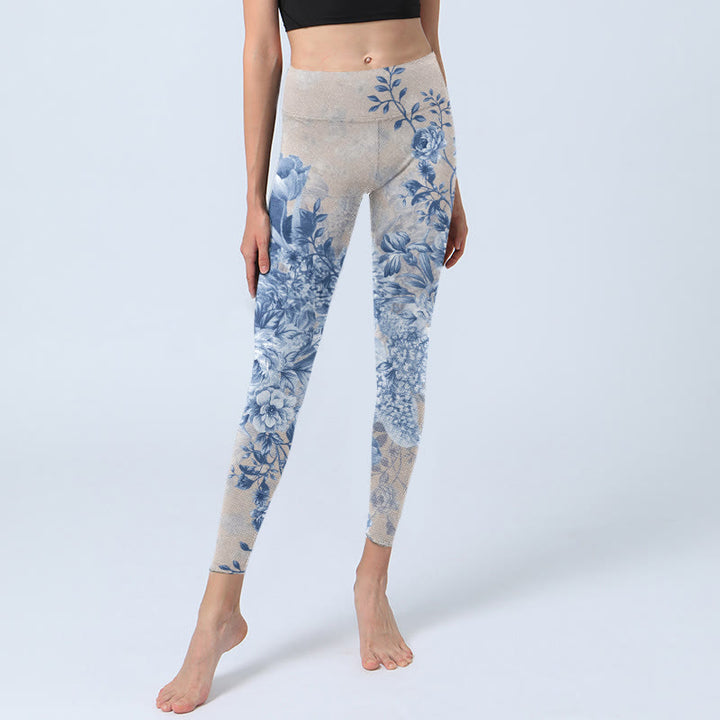 Leggings de yoga para mujer con estampado de margaritas y rosas de Buddha Stones - image 6
