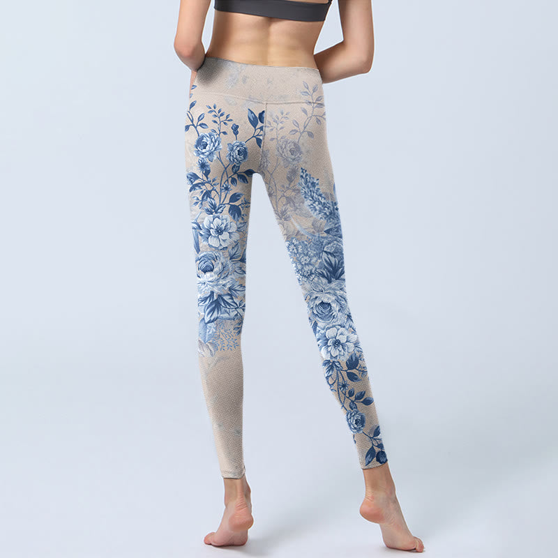 Leggings de yoga para mujer con estampado de margaritas y rosas de Buddha Stones - image 7