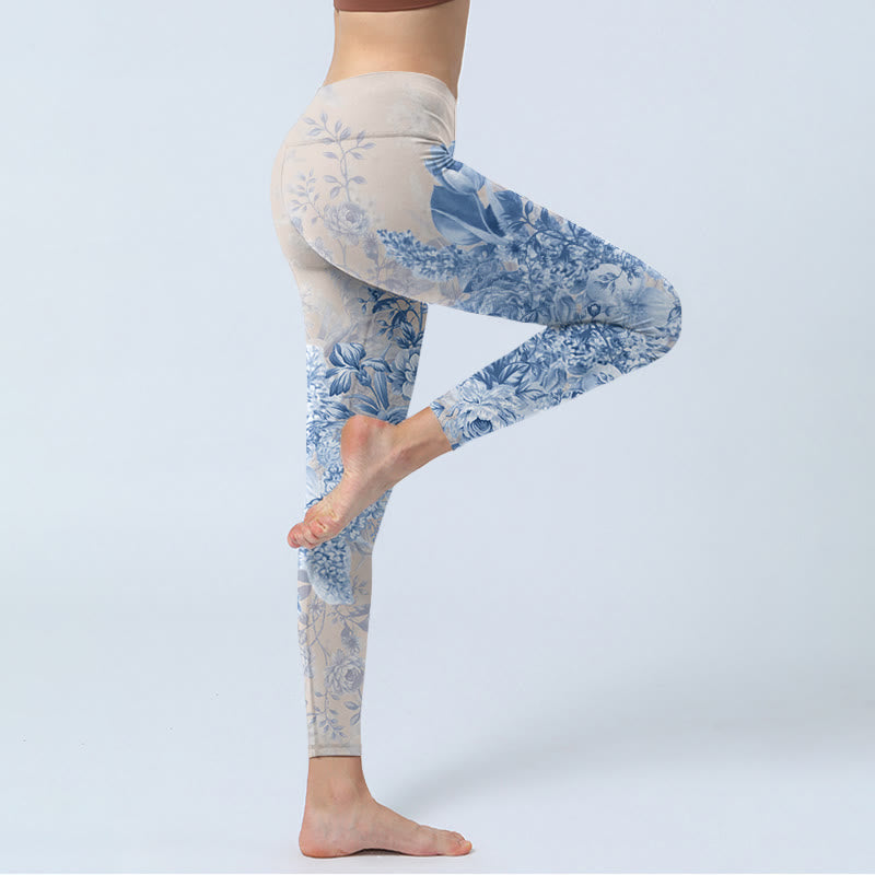 Leggings de yoga para mujer con estampado de margaritas y rosas de Buddha Stones - image 5
