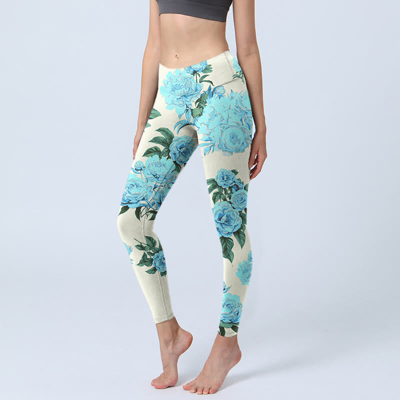 Leggings de yoga para mujer con estampado de Buddha Stones - Marfil - US18，UK/AU22，EU50 (4XL) - image 1