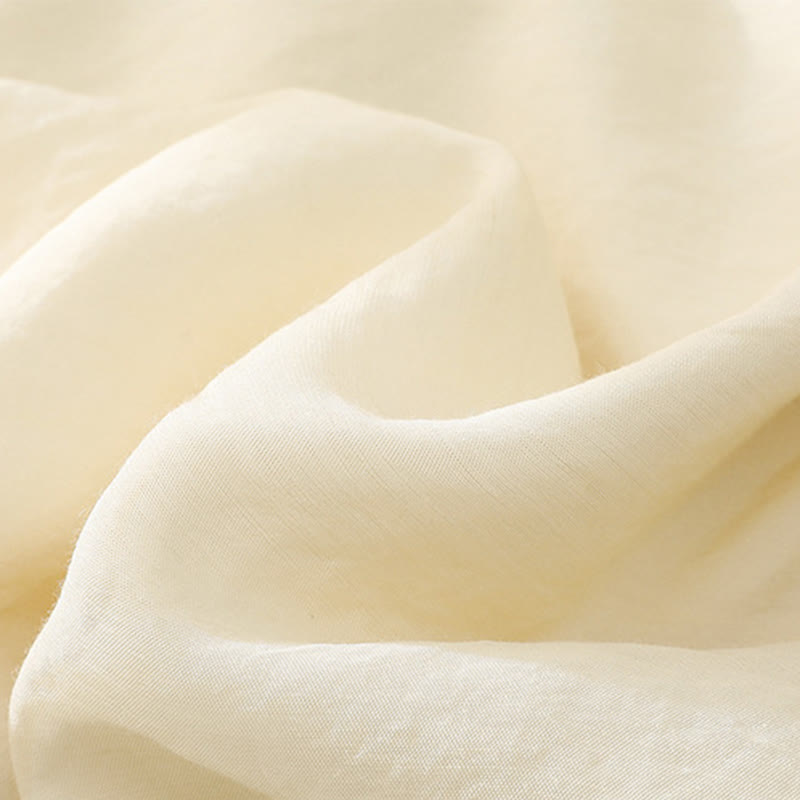 Pantalones anchos de lino y algodón con abertura y botones de rana china de doble capa con bordado artístico de flores y Buddha Stones para mujer