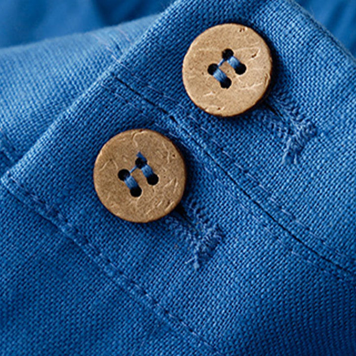Pantalones anchos de lino con diseño sencillo e informal de verano para mujer con bolsillos con cremallera de Buddha Stones - image 19