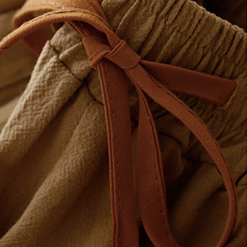 Pantalones anchos para mujer con diseño sencillo, cordón ajustable y bolsillos, estampado Buddha Stones. - image 2