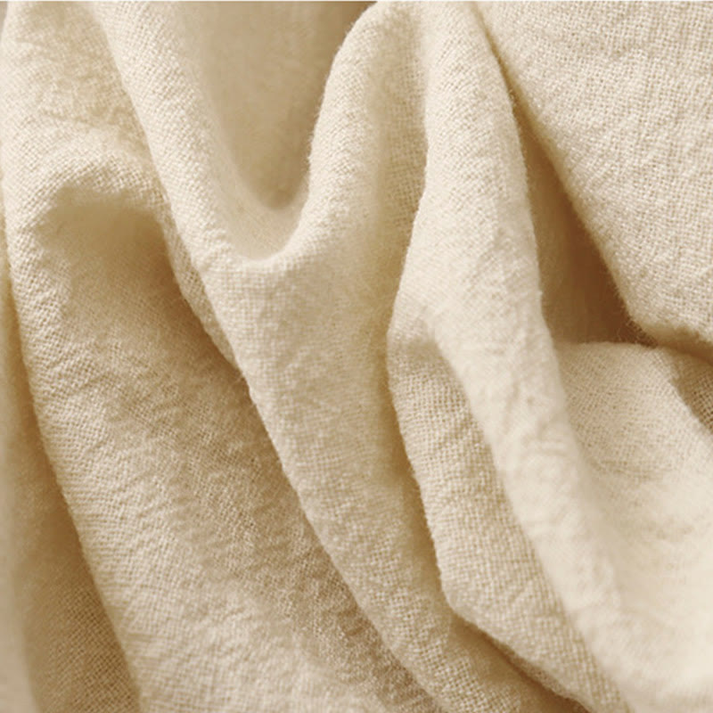 Pantalones de lino y algodón con diseño sencillo e informal de Buddha Stones para mujer, con aberturas laterales y bolsillos. - image 11