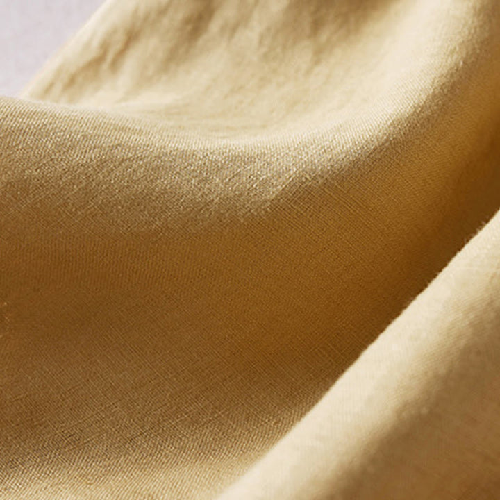 Pantalones cortos de lino y algodón con diseño arrugado sencillo de verano para mujer con bolsillos y Buddha Stones - image 33