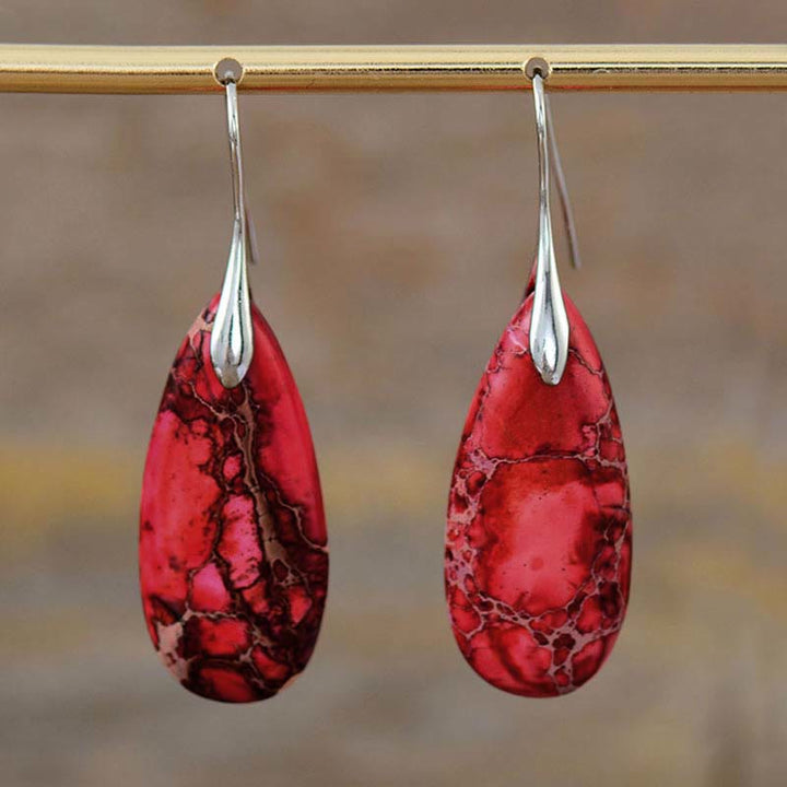 Pendientes de cristal curativo de piedra emperador