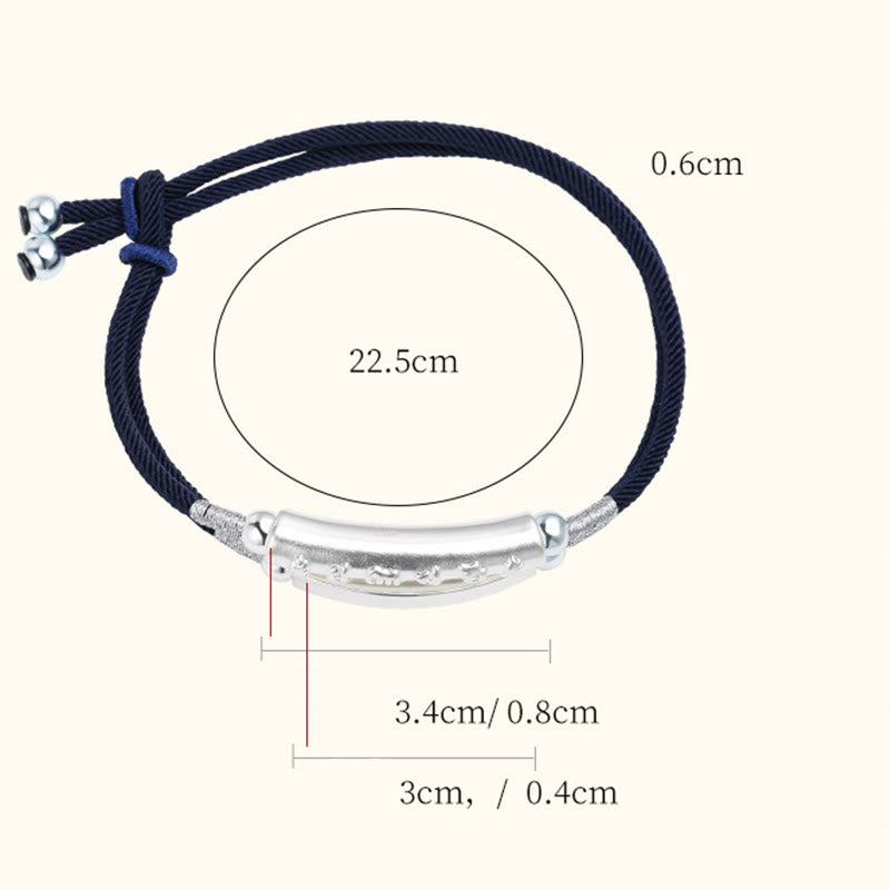 Pulsera tejida a mano con nudo de dragón y Buddha Stones en plata de ley con Om Mani Padme Hum - image 12