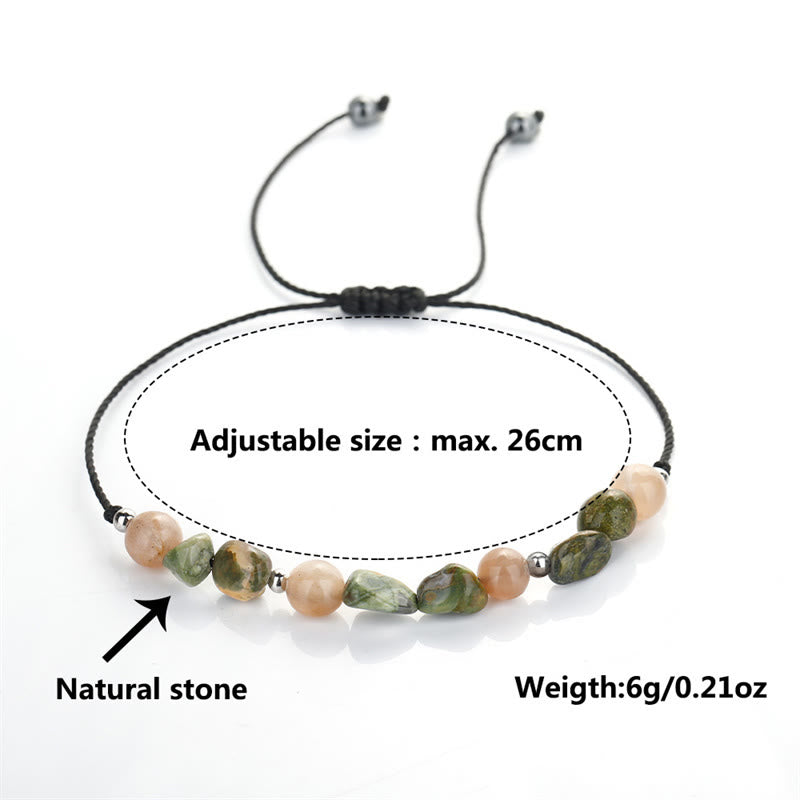Pulsera positiva de piedra solar de riolita "Eres increíble" de Buddha Stones