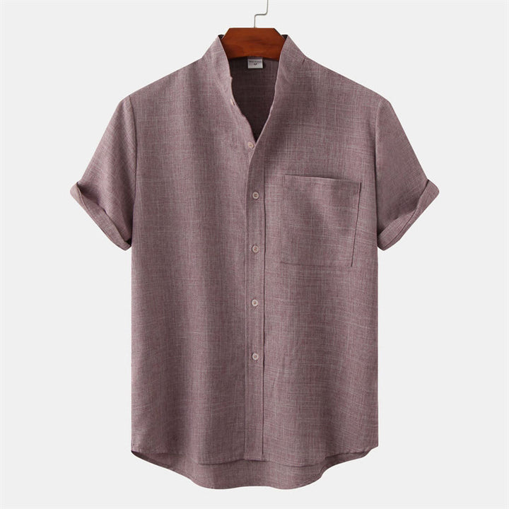 Camisa de manga corta lisa con botones y bolsillo para hombre Buddha Stones Summer - Broncearse - US/UK/AU42, EU52 (3XL) - image 14