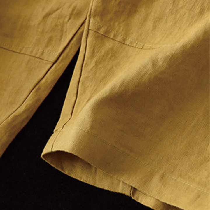 Pantalones harén de verano para mujer, informales, con diseño liso y bolsillos, de Buddha Stones - image 8