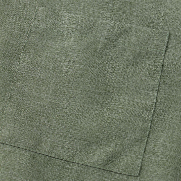 Camisa de algodón de manga corta con botones y bolsillo para hombre de Buddha Stones Summer - image 5