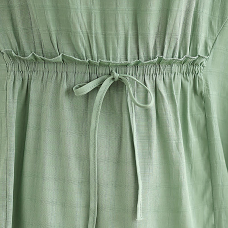 Camiseta casual de mujer con media manga y medio botón en color liso con Buddha Stones - image 21