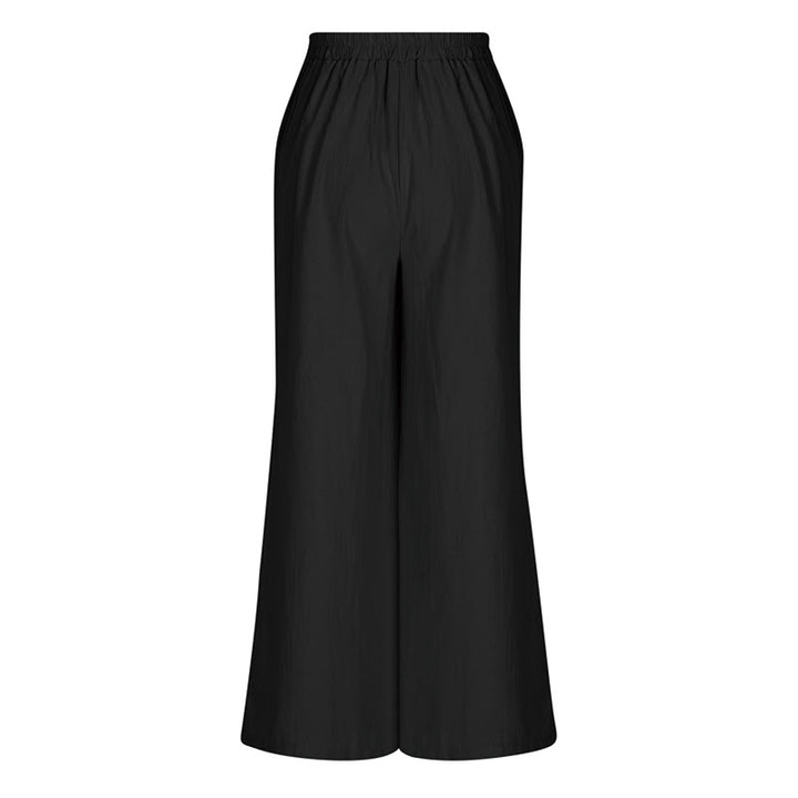 Pantalones anchos de algodón para mujer, estilo retro, informal, de cintura alta y con bolsillos, de Buddha Stones - image 7