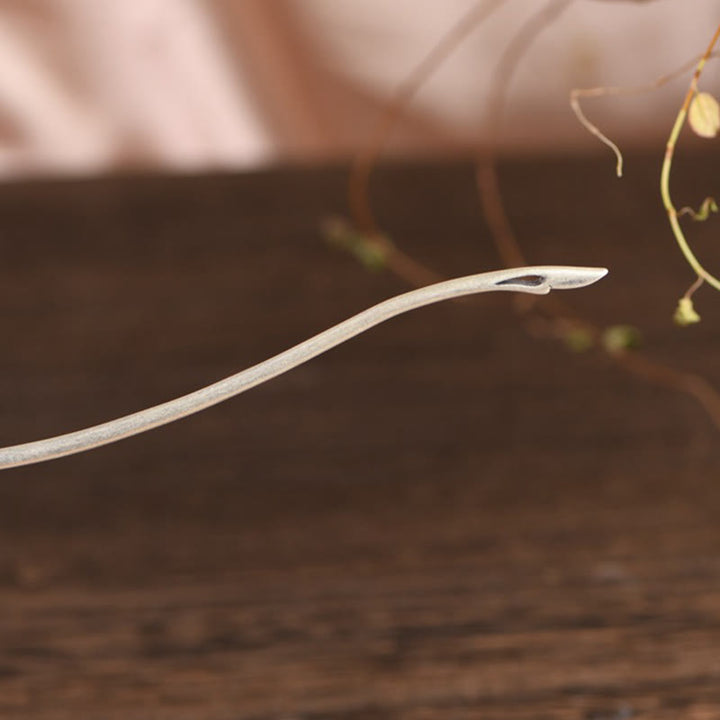 Horquilla protectora con borlas de fénix en plata de ley 925 con Buddha Stones - image 12