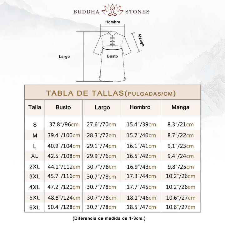 Buddha Stones - Conjunto de ropa de lino y algodón para mujer, 2 piezas, camiseta de manga corta, pantalones, meditación Zen Tai Chi - image 3