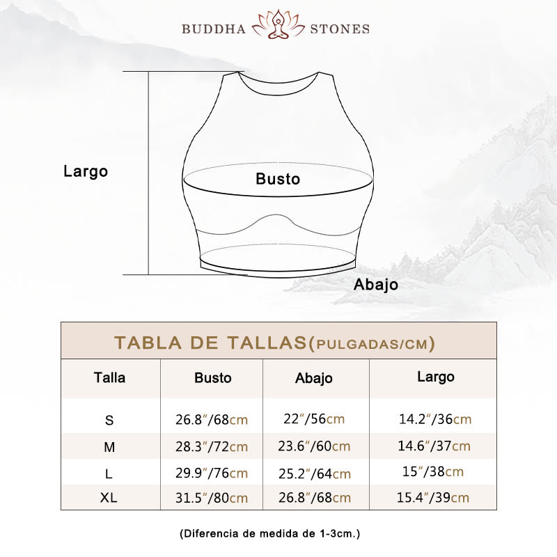 Top corto sin mangas con Buddha Stones y pantalones acampanados para deportes, fitness y yoga
