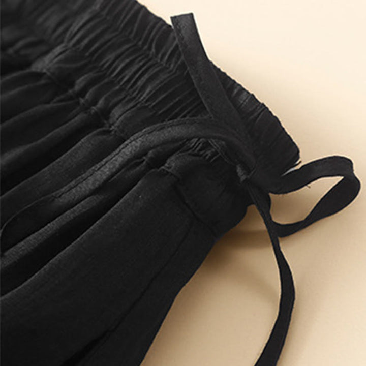 Falda de mujer con cintura elástica, cordones y bolsillos de Buddha Stones - image 19