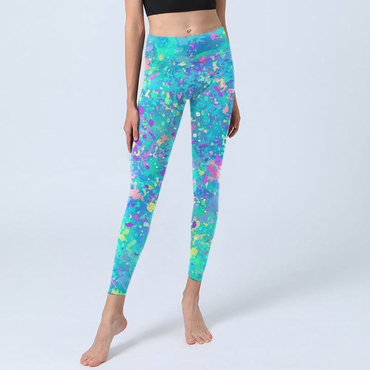 Leggings de ejercicio con estampado de tinta y Buddha Stones para mujer - image 6