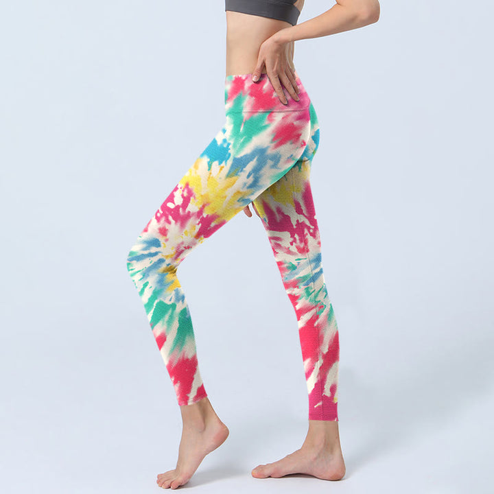 Leggings de yoga para mujer con estampado de Buddha Stones en espiral - image 3