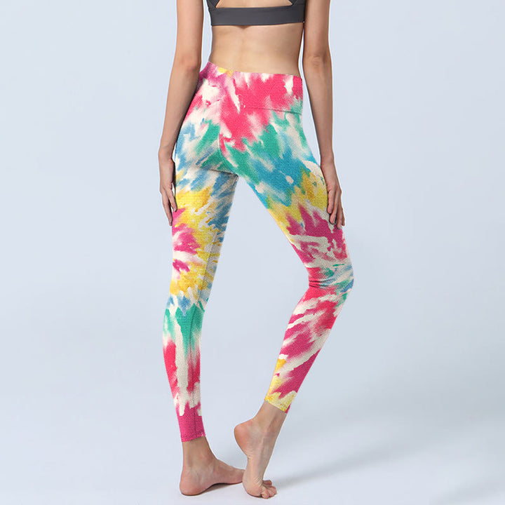 Leggings de yoga para mujer con estampado de Buddha Stones en espiral - image 3