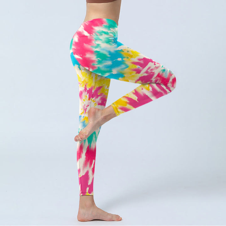 Leggings de yoga para mujer con estampado de Buddha Stones en espiral - image 4